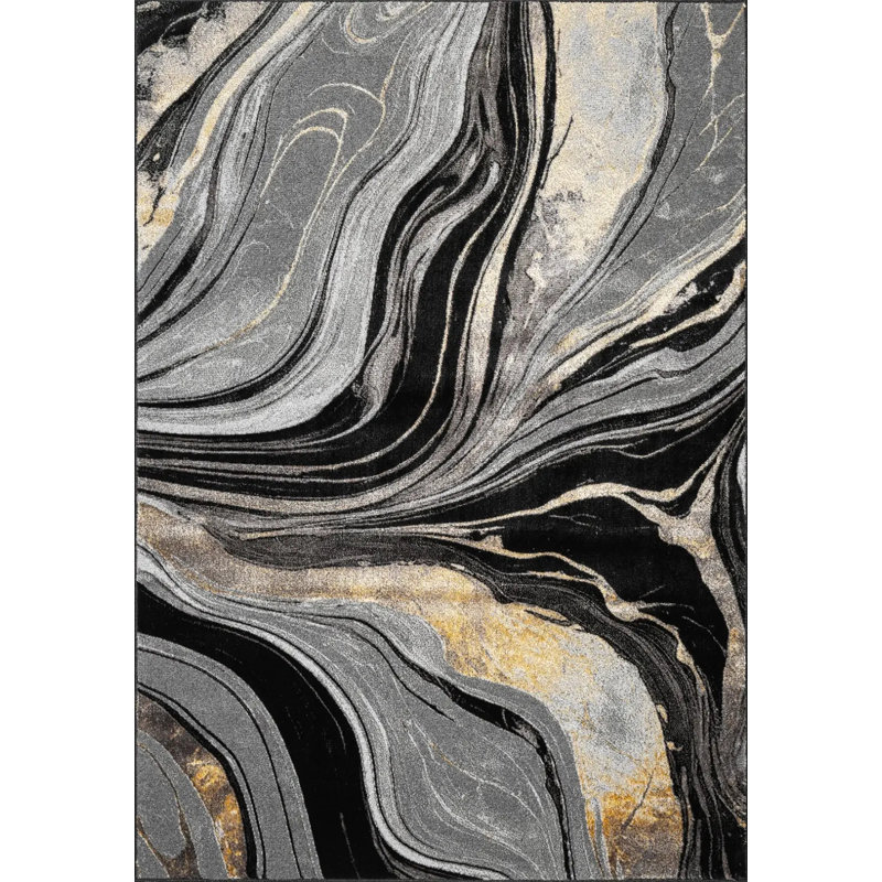 Geometric Area Rug, Rectangle 60 x 110 cm