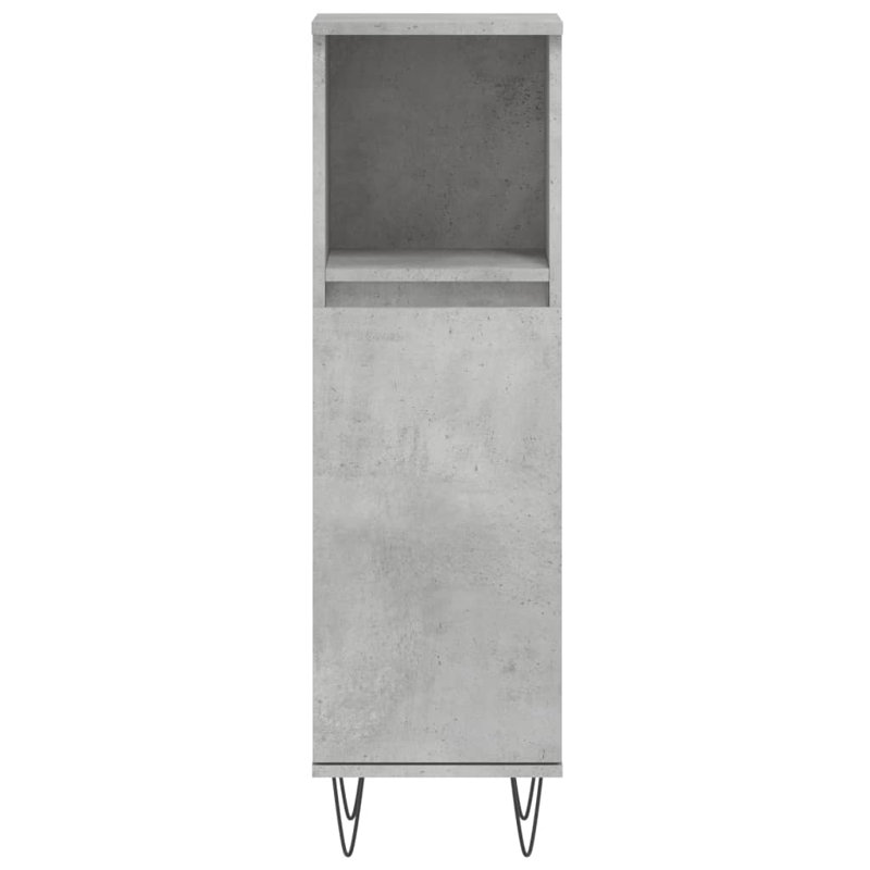 Huard Freestanding Linen Cabinet, Concrete Grey