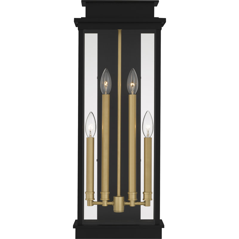 Noelle 2-Light Matte Black Outdoor Wall Lantern