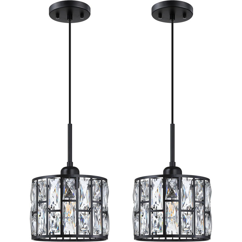 Luminaire suspendu moderne en cristal avec cordon réglable, certifié UL, idéal pour îlot de cuisine, salle à manger, salon, couloir