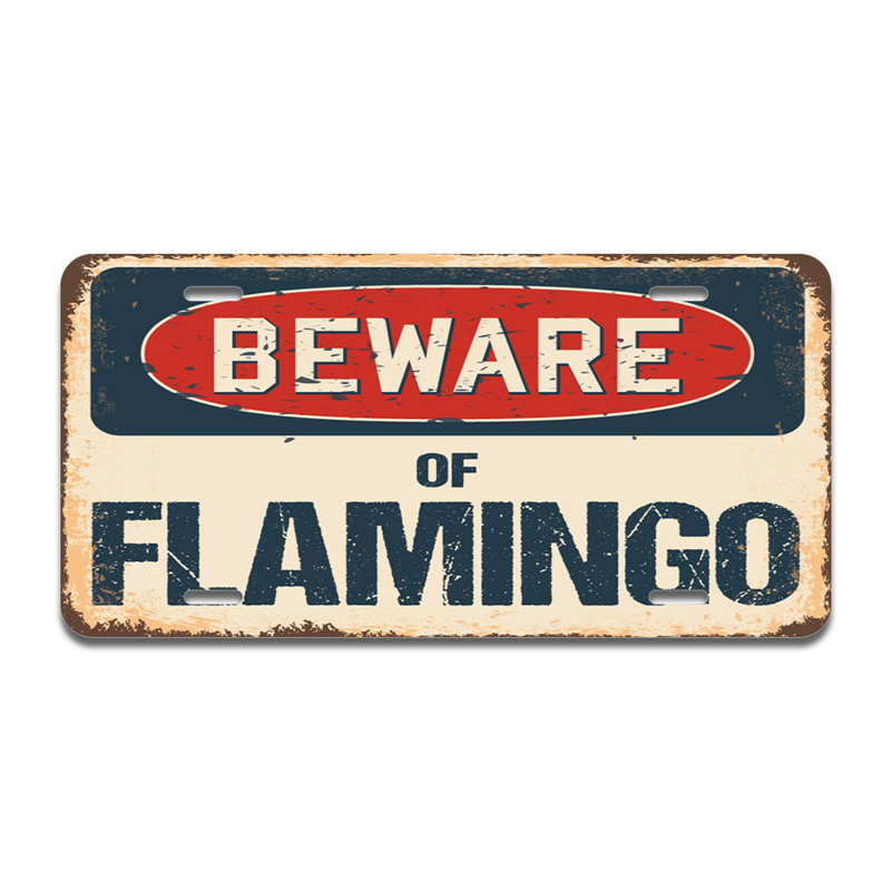 Cadre en aluminium Beware of Flamingo