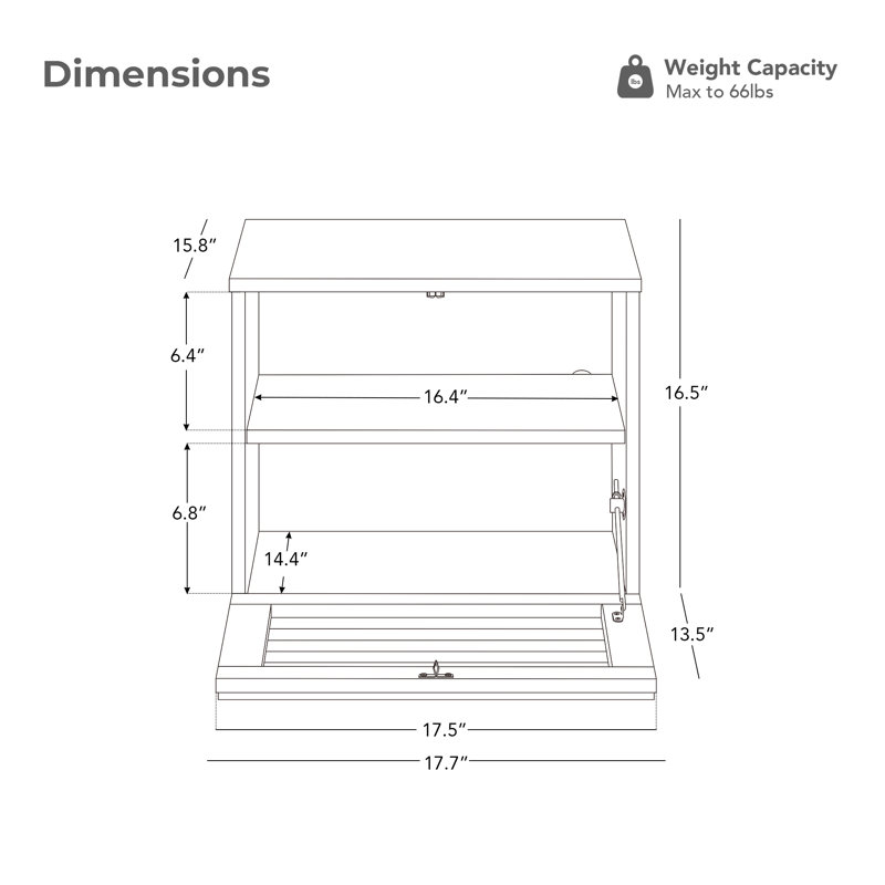 Table de chevet moderne à DEL intégrée avec tablettes réglables, Black