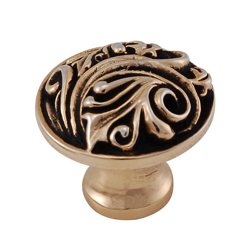 Liscio Mushroom Knob, Antique Gold