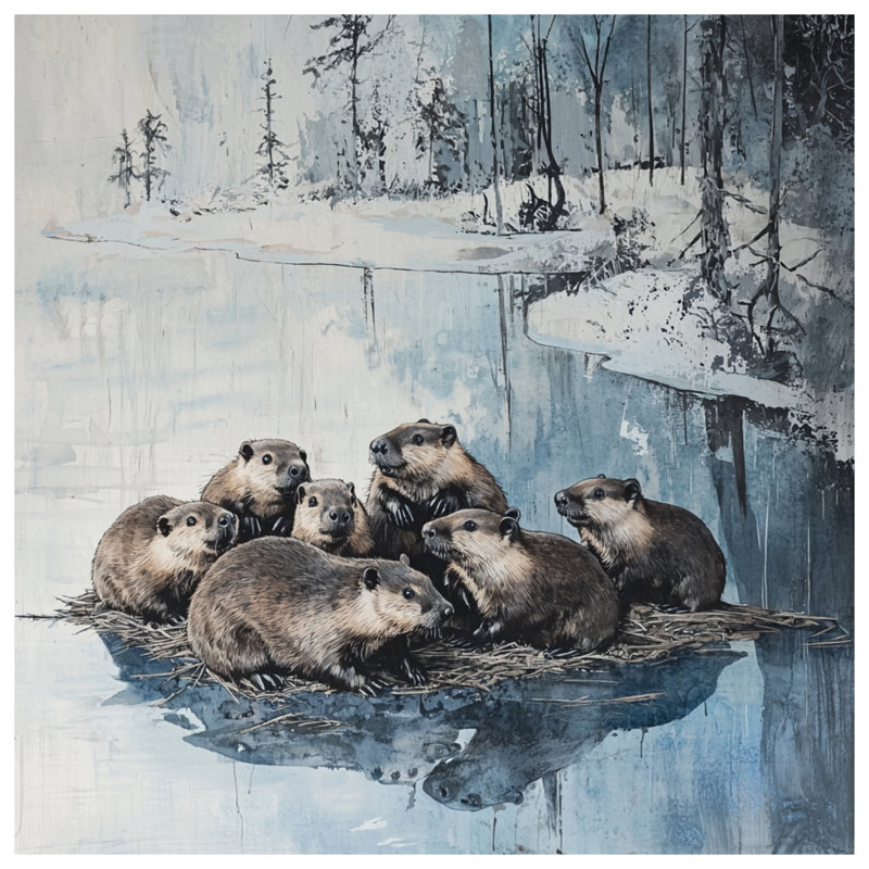Jeté en molleton Beavers - Jeté d'animaux pour canapés ou lits, L 68 po x H 80 po