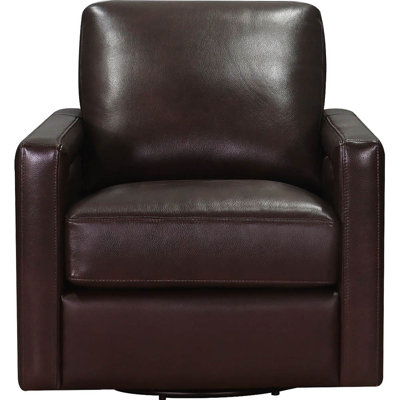 Viviene Top Grain Leather Swivel Chair