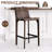 Full Assembled 26"H Counter Stool, Saddle Leather Upholstered Bar Stool With Padded Seat, Counter Height Barstool With Metal Frame Footrest For Kitchen Island Bar Counter, Brown-317936941-306793868