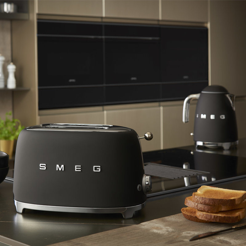 SMEG 50's Retro Style Aesthetic 2 Slice Toaster, Red