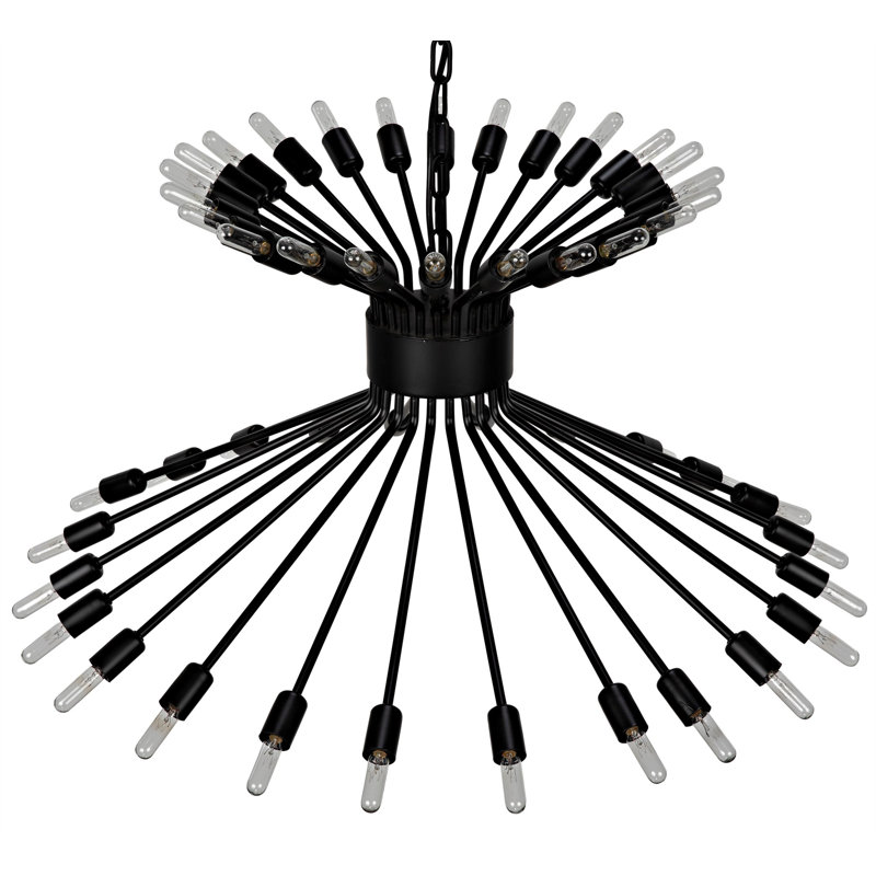 Lustre Mancini, métal noir