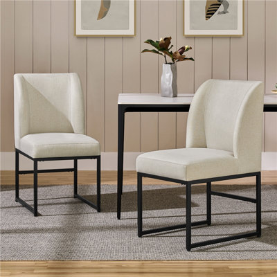 Chaise parsons en lin Bortman