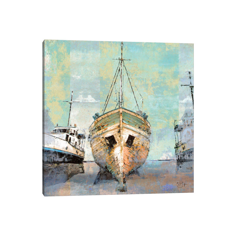 Boat Yard - Wrapped Canvas Painting, 30.48 cm H x 30.48 cm W