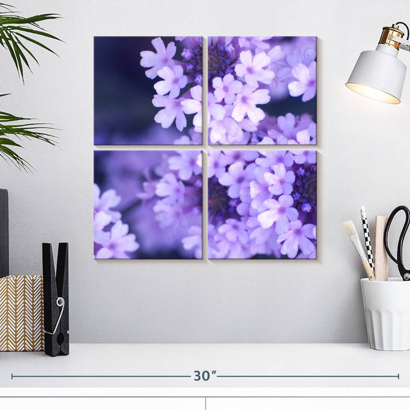 Harnek Purple Flowers, 18" H x 18" W