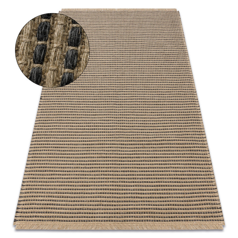Kirtin Jute / Sisal Flatweave Area Rug, Rectangular 160 x 220cm