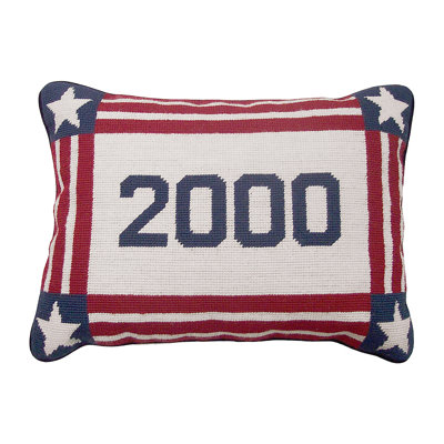 Two Thousand Needlepoint Throw Pillow