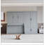 Grand lit escamotable mural avec placard, gris-1351773165