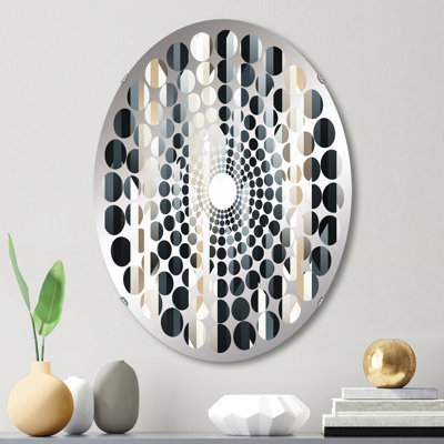 Miroir décoratif Nordic Contrast Ii - Radial Dot