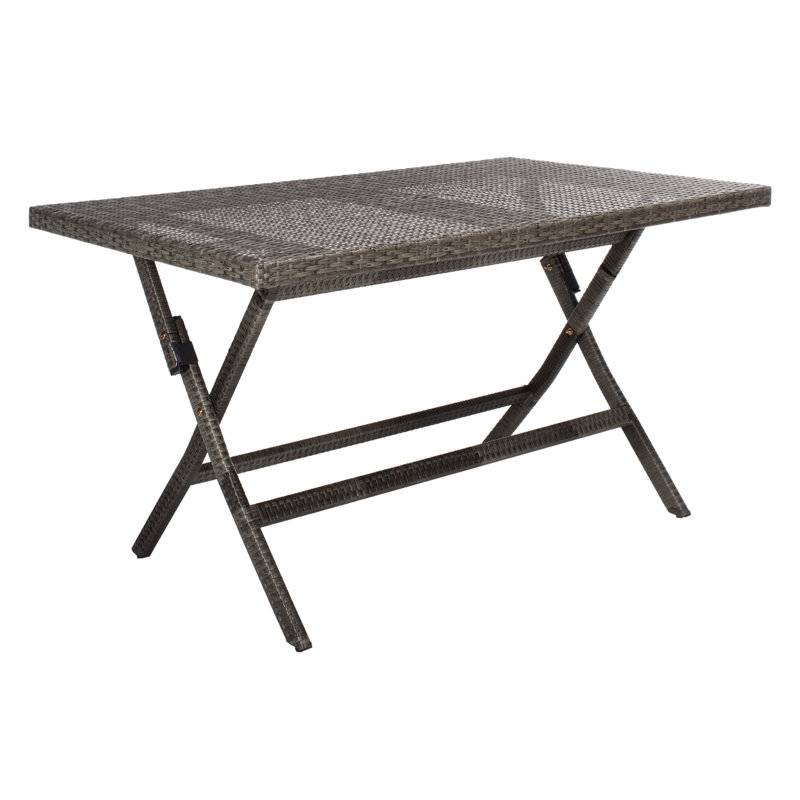 Table de salle à manger Ched, Gris brun / blanc