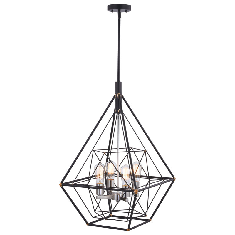 Colmesneil 4 - Light Oil Rubbed Bronze And Satin Nickel Single Pendant