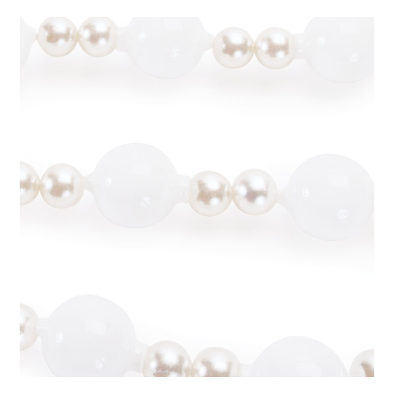 Guirlande blanche et perle 32 po, Blanc