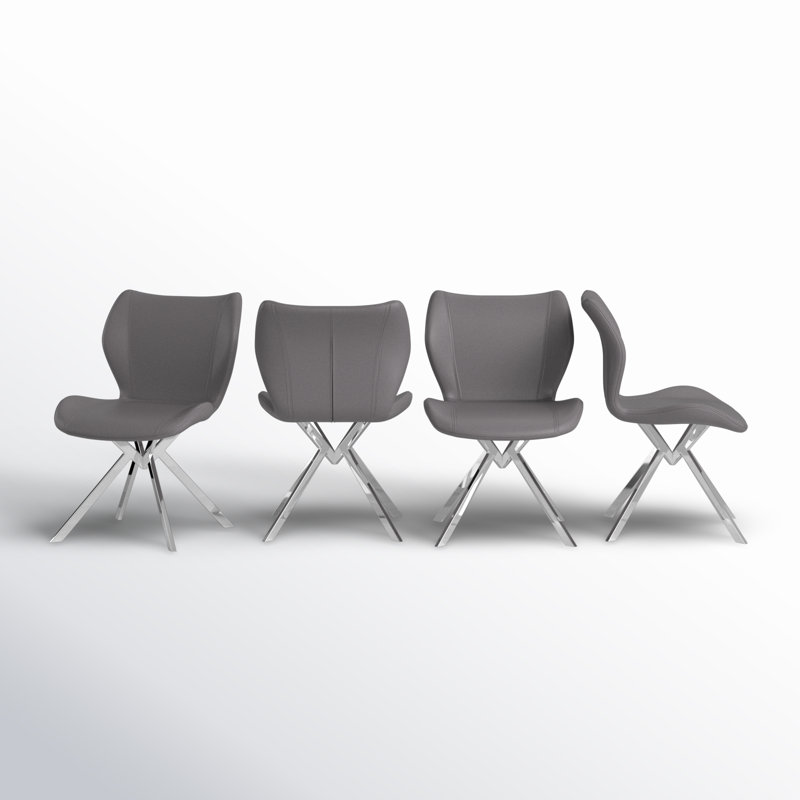 Side Chair, Gray, Silver