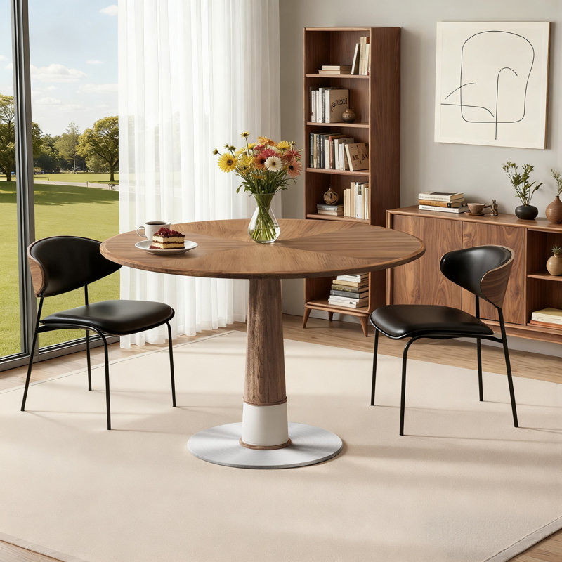 Round Metal Base Dining Table