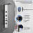5-way Diverter Shower Tower Panel System with Fixed Shower Head-92896048