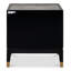 Table de chevet 2 tiroirs Horatio en brun / gris