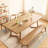 Modern Burlywood Rectangular Solid Wood Dining Table-903788635