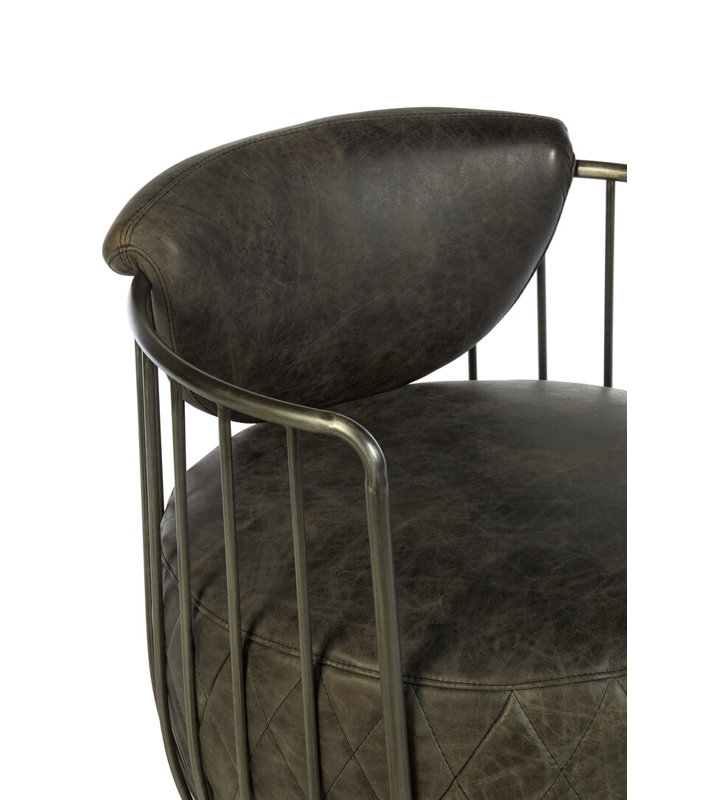 Upholstered Swivel Club Chair