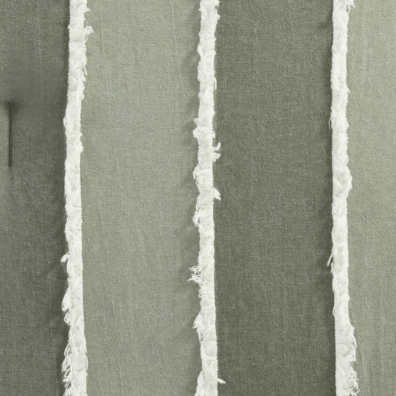 Édredon double / grand Sage - Rembourrage 100% coton rayé avec housse de literie en lin lavable