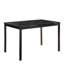 Ensemble de salle à manger 5 pièces à structure en métal et table en faux marbre noir et chaises d'appoint 4X