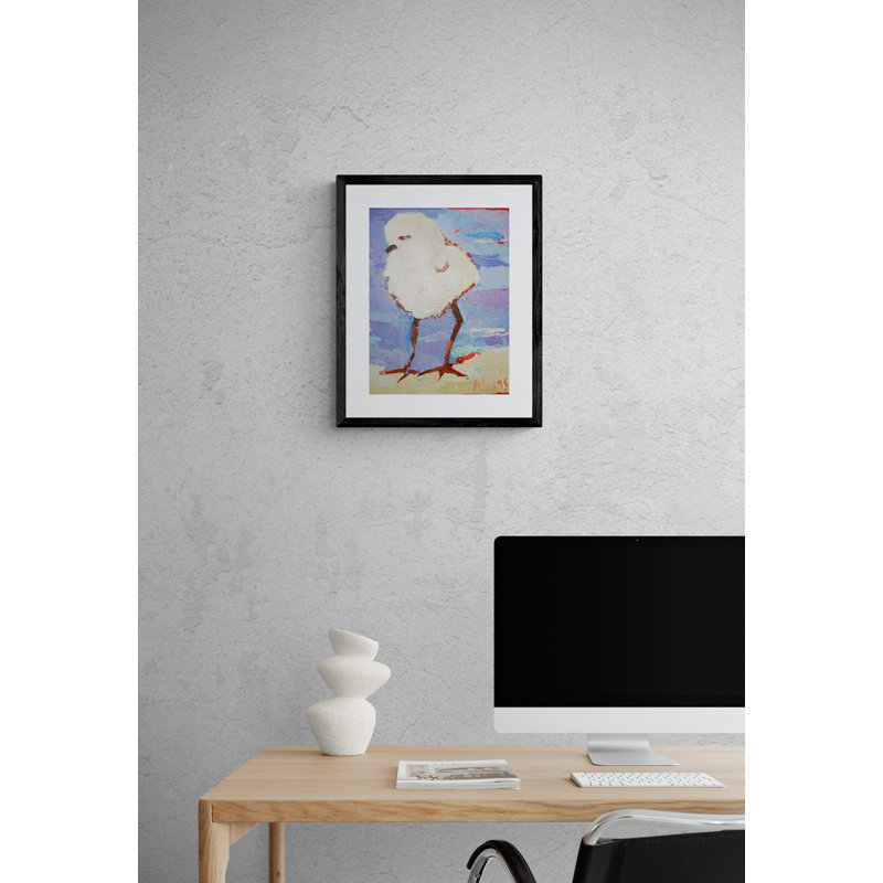 «Baby Plover» par Phyllis Adams - Peinture, H 17,25 po x l 21,25 po