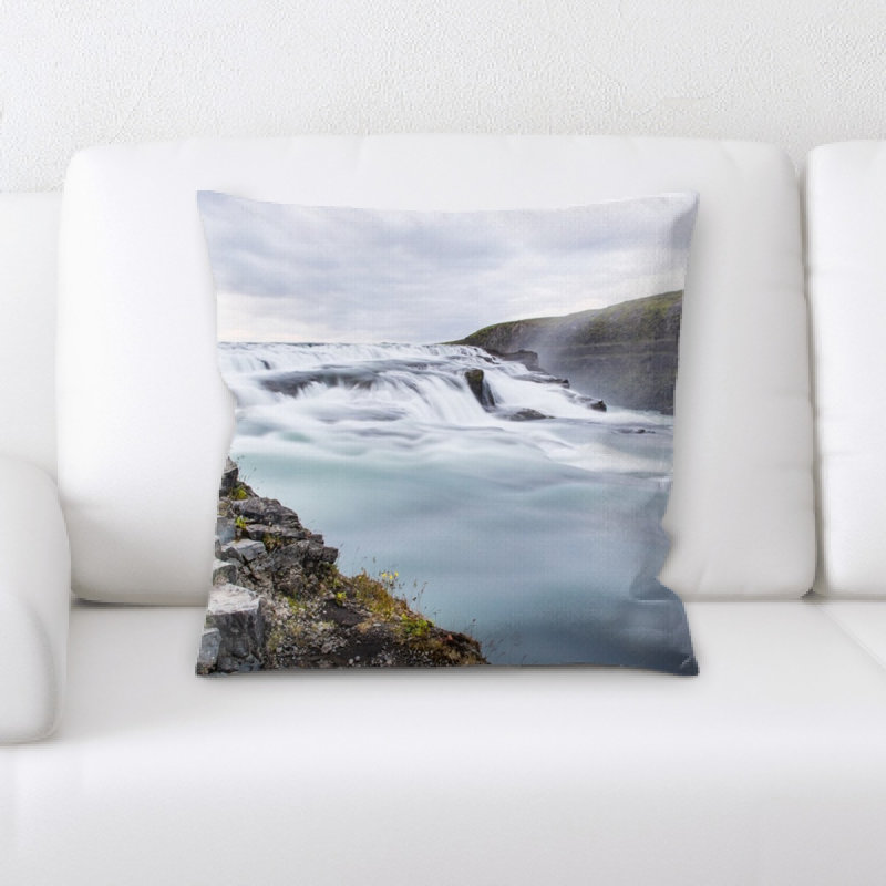 Waterfall Microsuede Reversible Throw Pillow