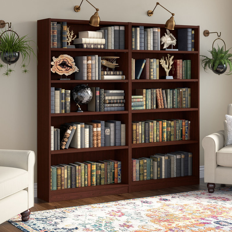 Doyno 71.46" H Manufactured Wood Standard Bookcase, Vogue Cherry