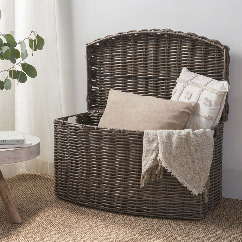 PE Rattan Wicker Rectangular Hamper with Lid