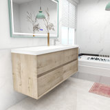 Moncear 59'' Single Bathroom Vanity with Acrylic Top