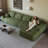 135" Cloud Sectional Couch with L-Shape Chaise