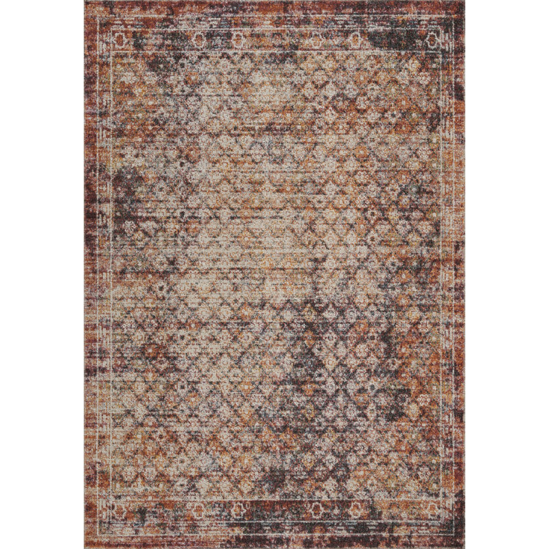 Parisa Modern Living Room Rug Washable Polypropylene Area Rug with 2mm Cut Pile and Cotton Backing Stylish Low-Pile Indoor Carpet for Bedroom - Hallway, Multi Colour-Lattice