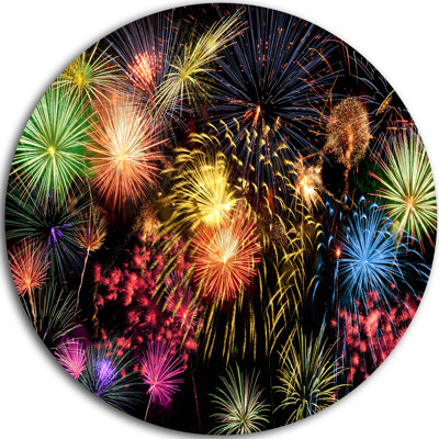 " Colorful Fireworks At Night Sky "