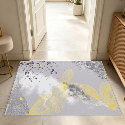 Tapis Golden Vein Leaf pour le salon, doux et confortable, convient à toutes les saisons, facile à entretenir, tapis de sol intérieur lavable à la machine, sous la table de ferme convenant à la chambre à coucher, à la salle à manger, au bureau, au patio, au balcon, à la décoration intérieure