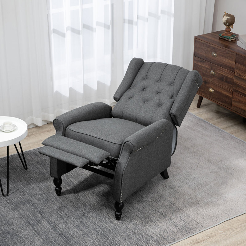 Fauteuil inclinable manuel standard Ashlye, Polyester gris foncé
