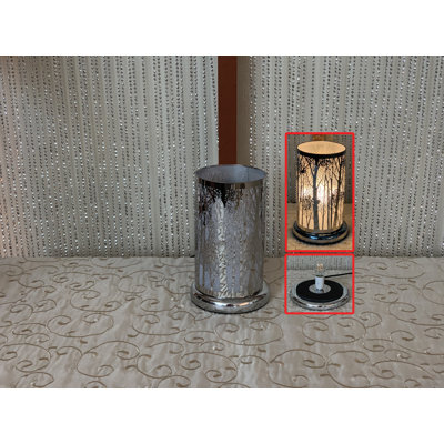 Lampe de table argentée Haya