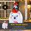 Décoration de jardin gonflable de Noël pour l'extérieur, fête des fêtes, ours polaire et pingouins 7 pi