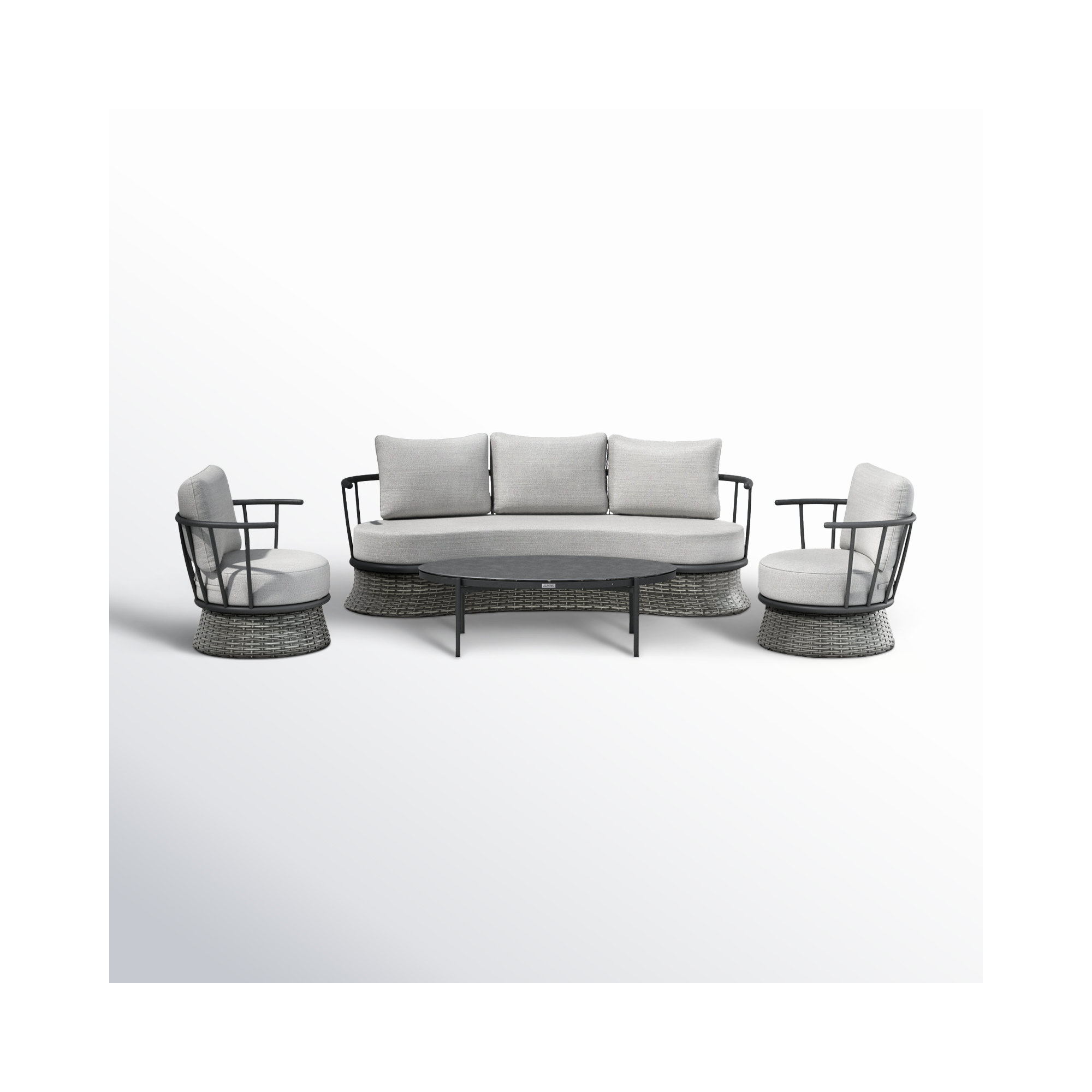 Arcus 5 - Person Patio Conversation Set with Cushions