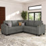 Canapé de rangement modulaire en forme de L en forme de chenille pour 4 personnes avec coussin amovible lavable Penveloppa