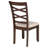 Barton 5-Piece Round Dining Set with Table and 4 Upholstered Cross-Back Chairs, Dark Brown