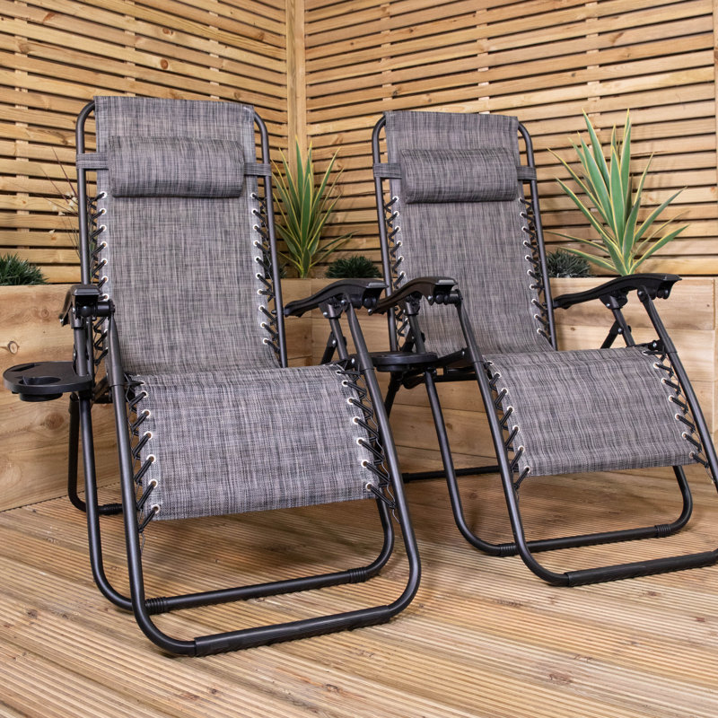 Samuel Alexander Folding Recliner Chair, Grey