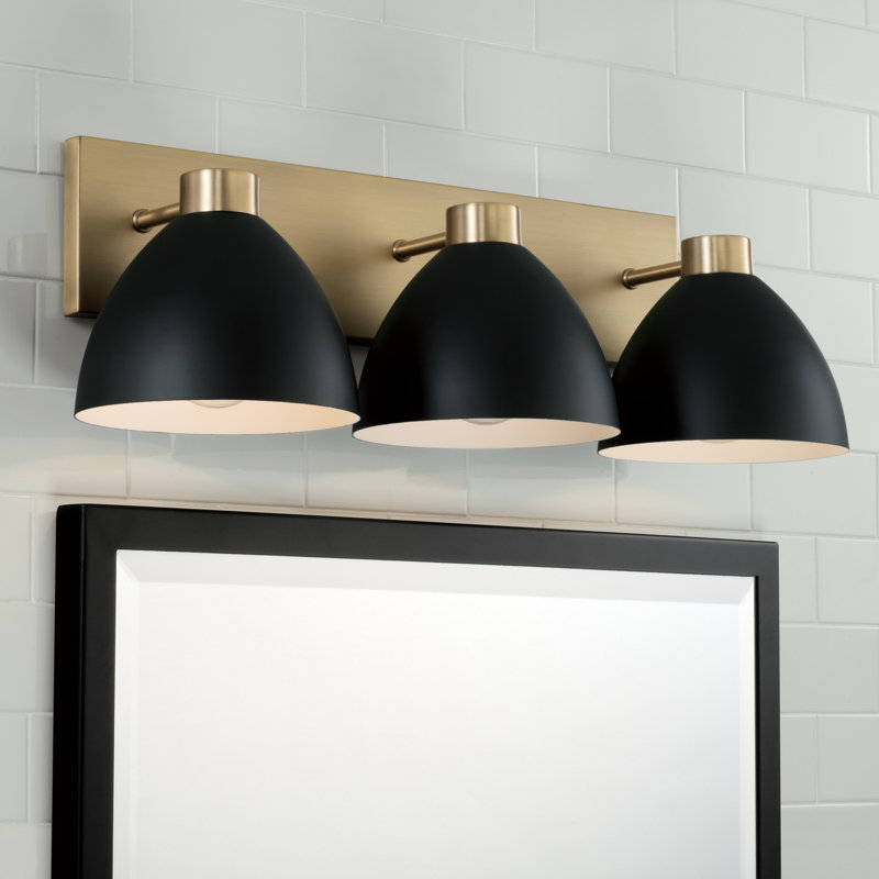 Ross 3 - Light Dimmable Vanity Light, Black