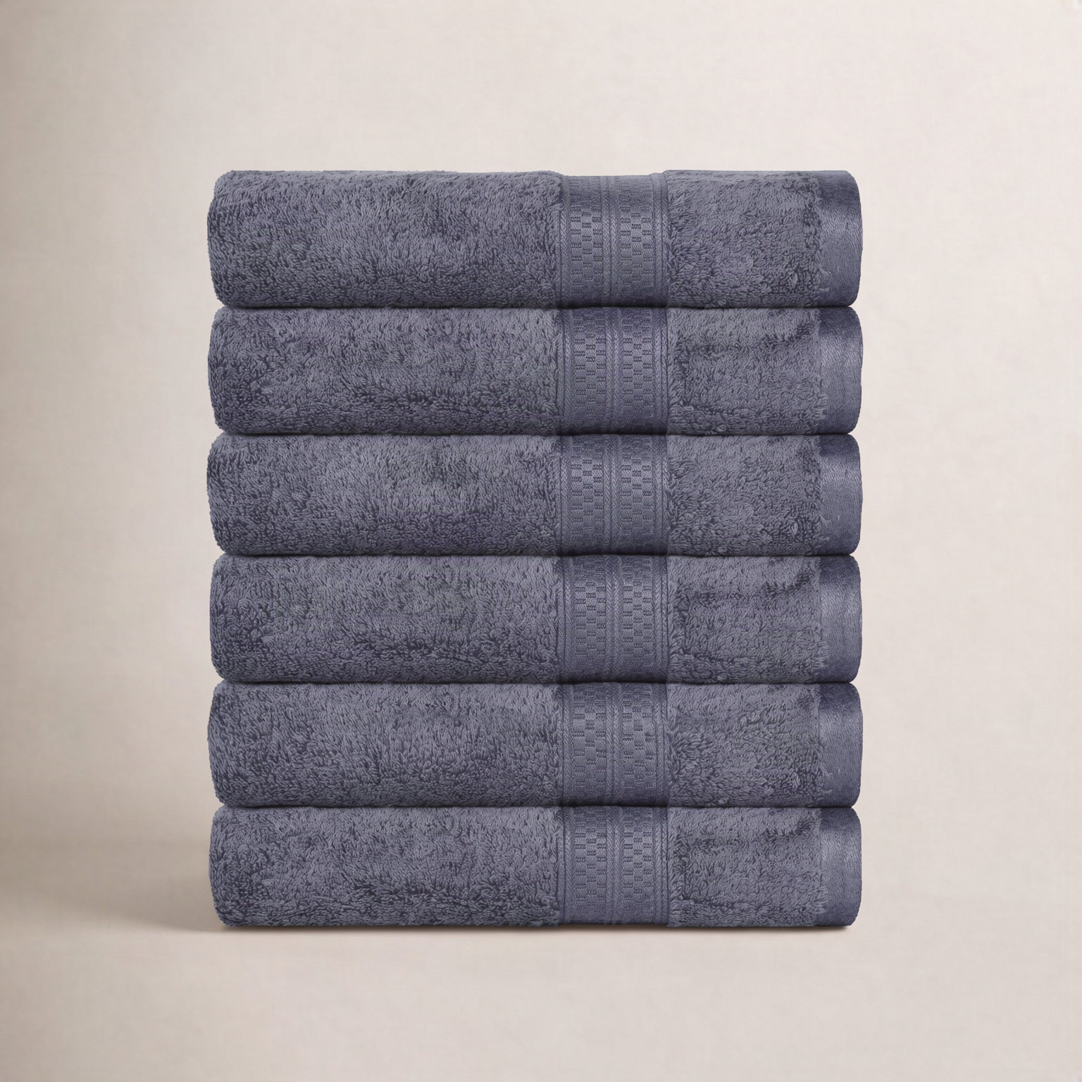 Nolhan Bamboo Cotton Hand Towel Set, River Blue