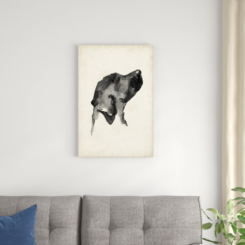 Profil de chiot I, H 30 po x l 20 po, Oui, Cadre argenté simple