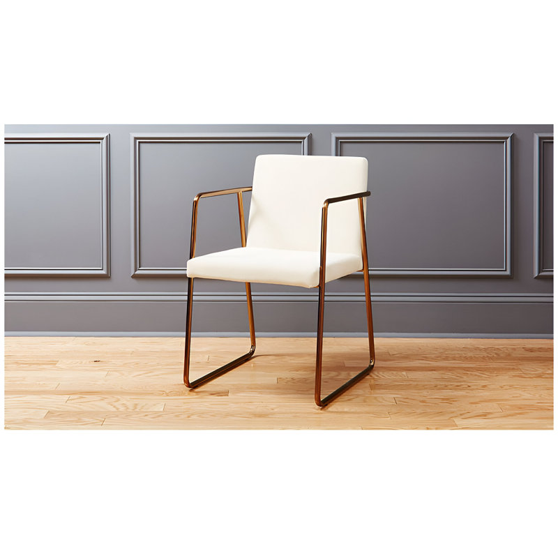 Arvo 37.5cm H Fabric Upholstered Metal Armchair